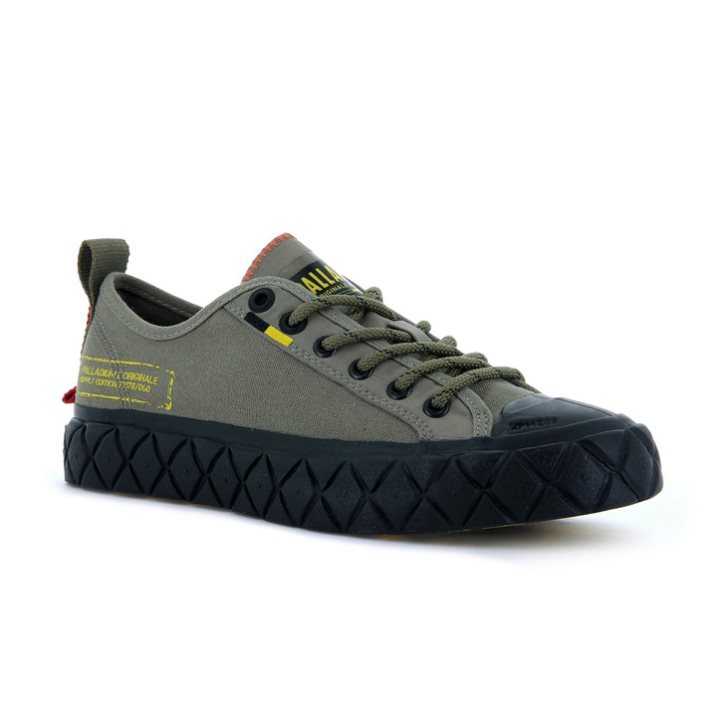 Baskets Palladium Palla Ace Supply LO Low Tops Femme Vert Olive | FR MDF582U